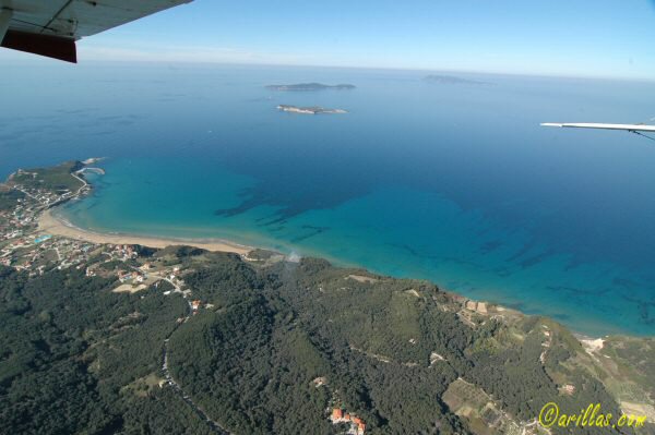 The diapontian Islands viewd above San Stefanos 
